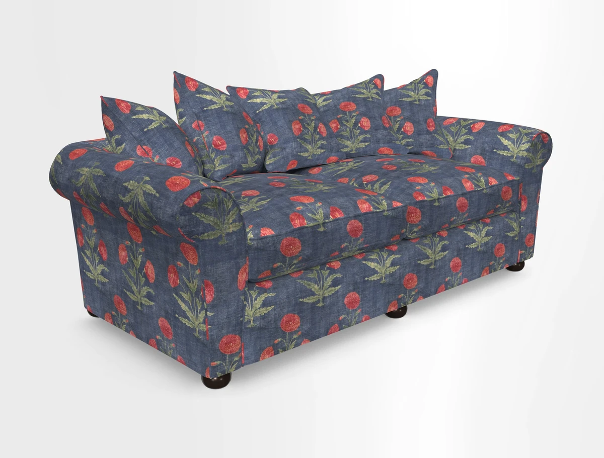 Lewes 4 Seater Sofa in Walloon Stripe Red