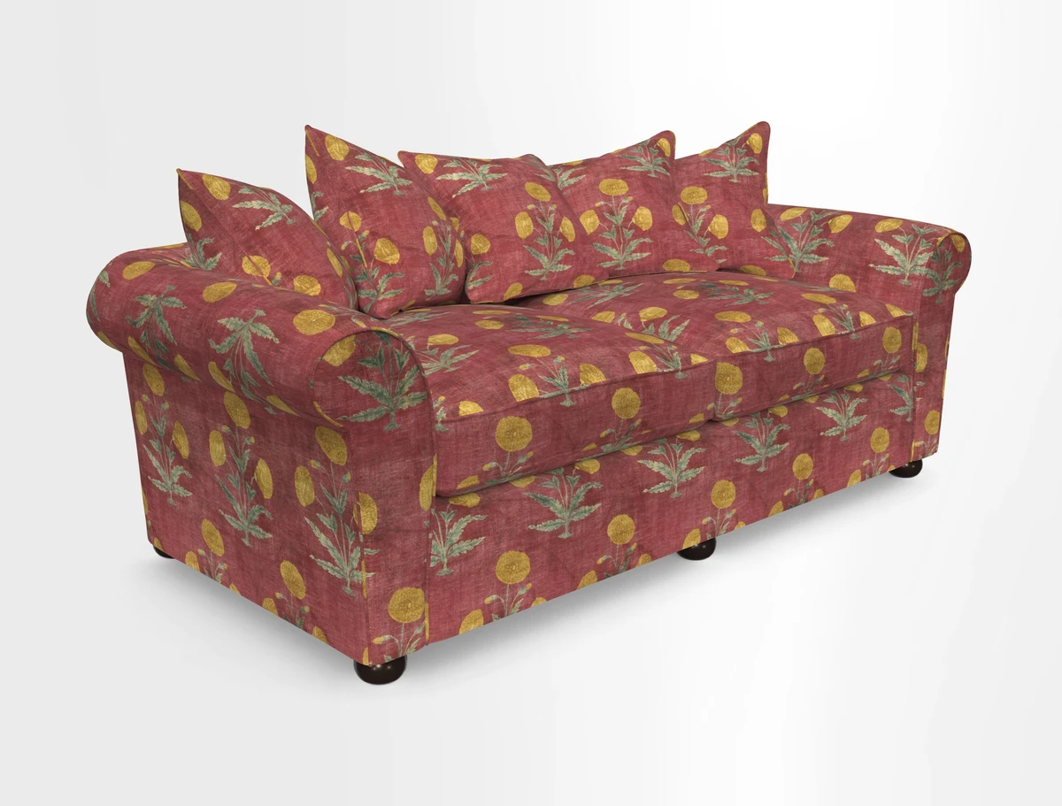 Lewes 4 Seater Sofa in Walloon Stripe Red