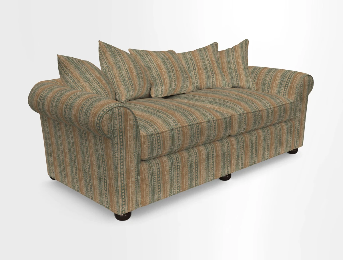 Lewes 4 Seater Sofa in Walloon Stripe Red