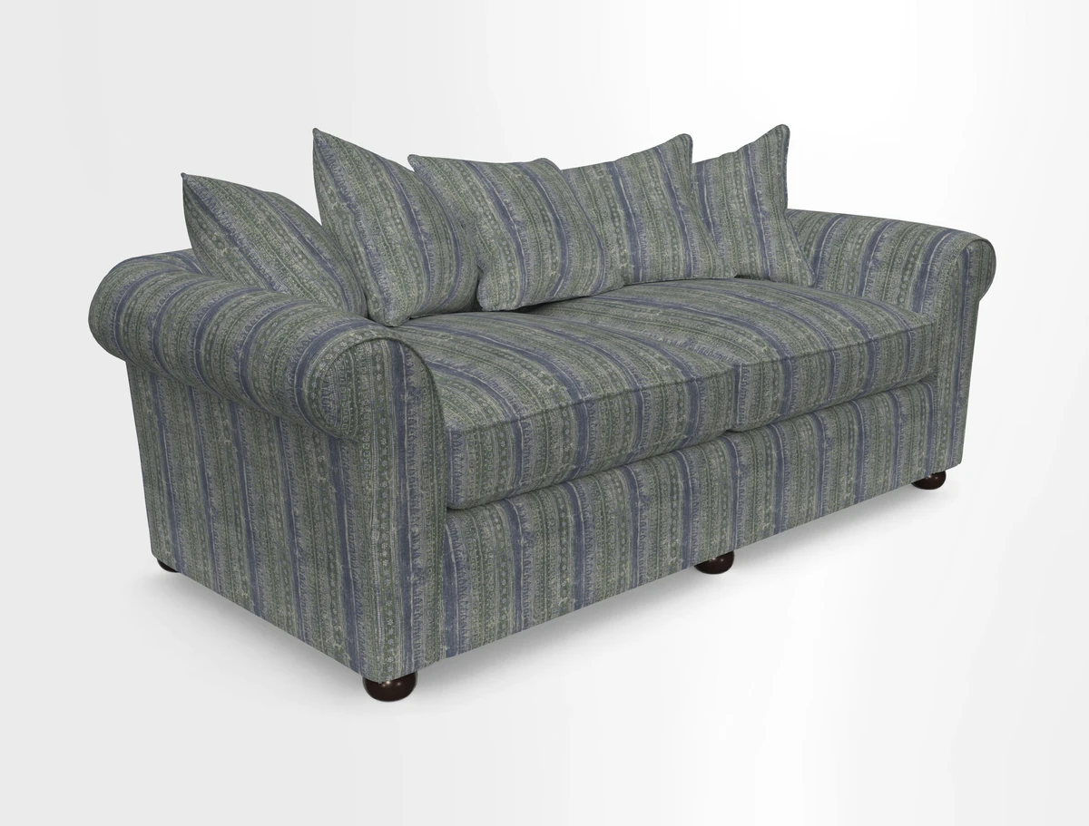 Lewes 4 Seater Sofa in Walloon Stripe Red