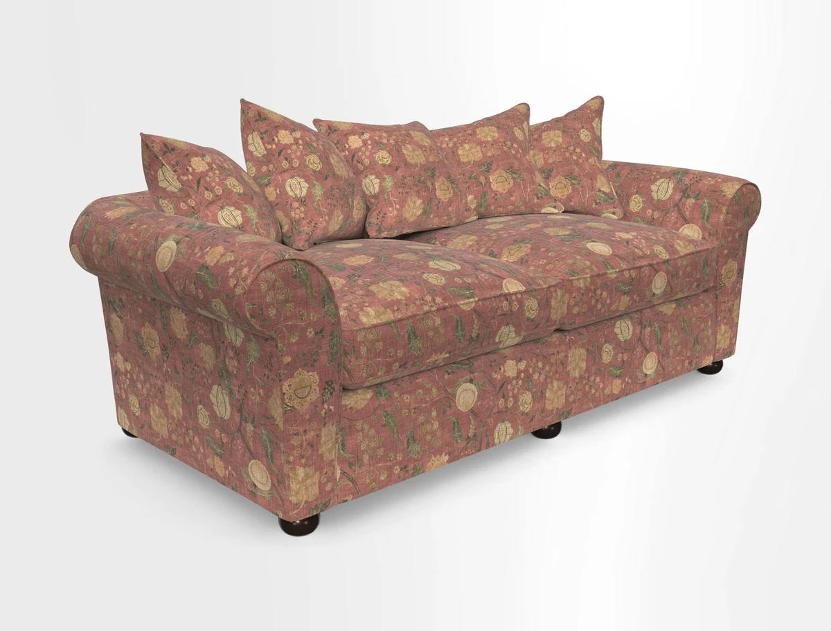 Lewes 4 Seater Sofa in Walloon Stripe Red