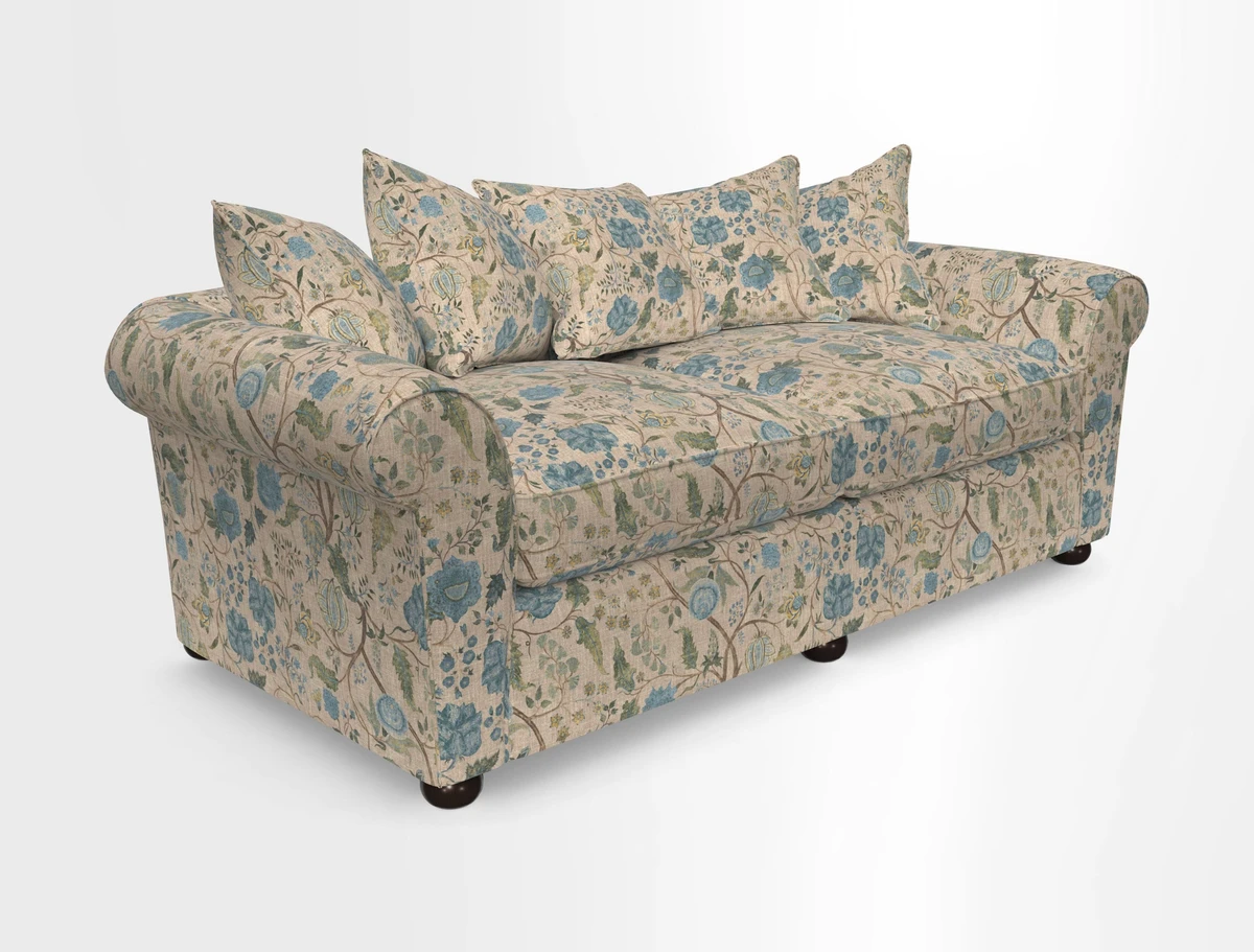 Lewes 4 Seater Sofa in Walloon Stripe Red