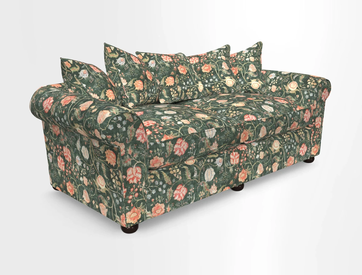 Lewes 4 Seater Sofa in Walloon Stripe Red