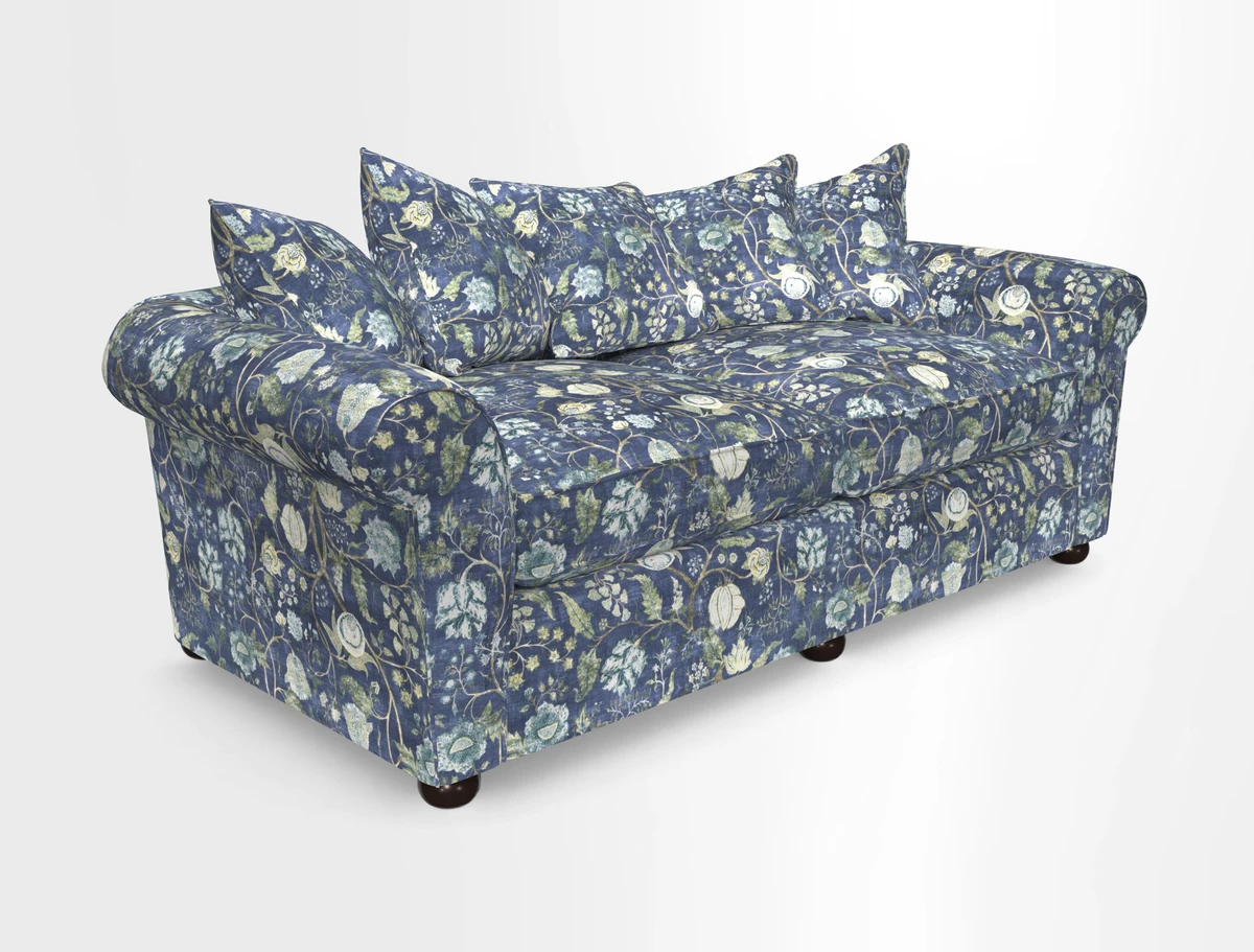 Lewes 4 Seater Sofa in Walloon Stripe Red