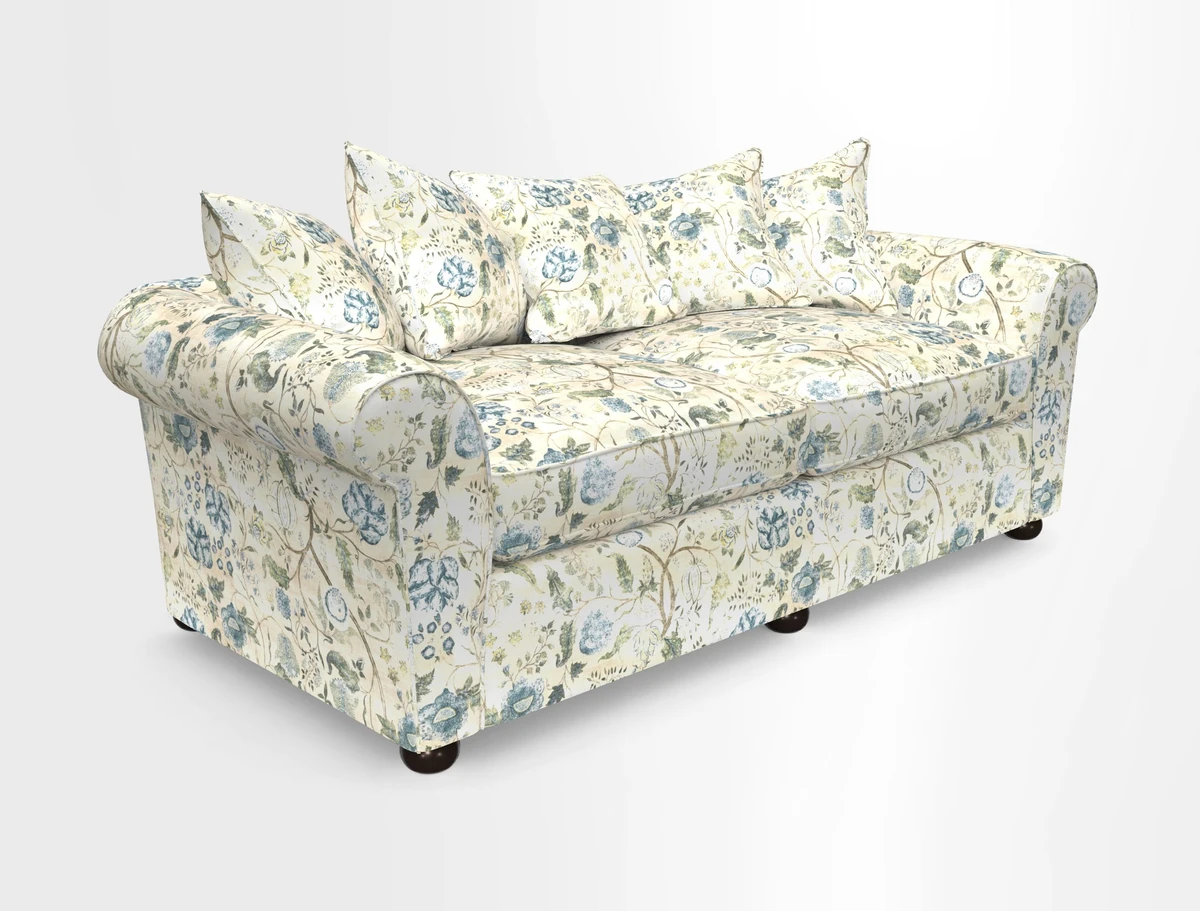 Lewes 4 Seater Sofa in Walloon Stripe Red