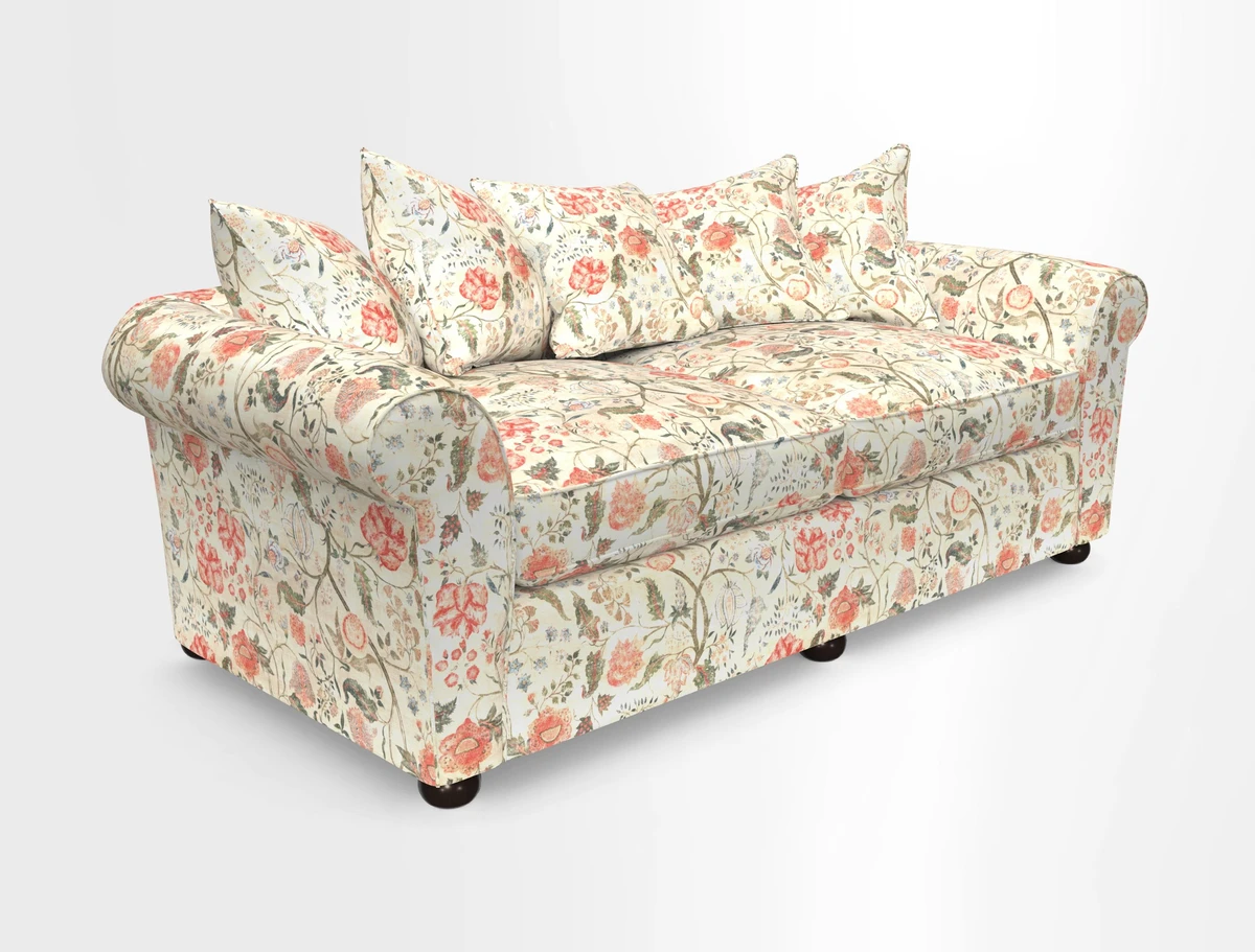 Lewes 4 Seater Sofa in Walloon Stripe Red