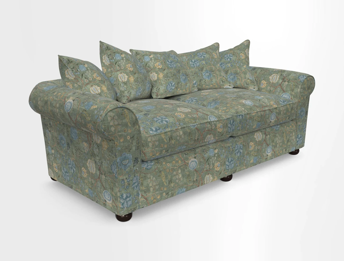 Lewes 4 Seater Sofa in Walloon Stripe Red