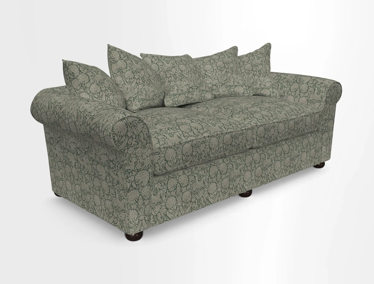 Lewes 4 Seater Sofa in Walloon Stripe Red