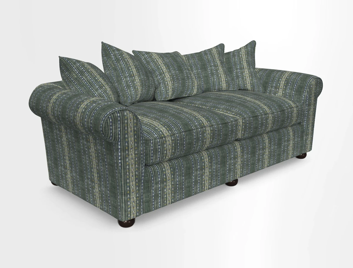 Lewes 4 Seater Sofa in Walloon Stripe Red