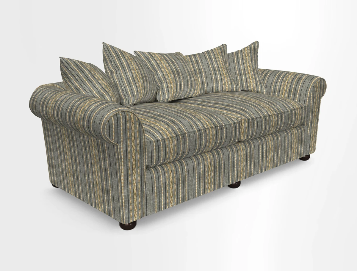 Lewes 4 Seater Sofa in Walloon Stripe Red