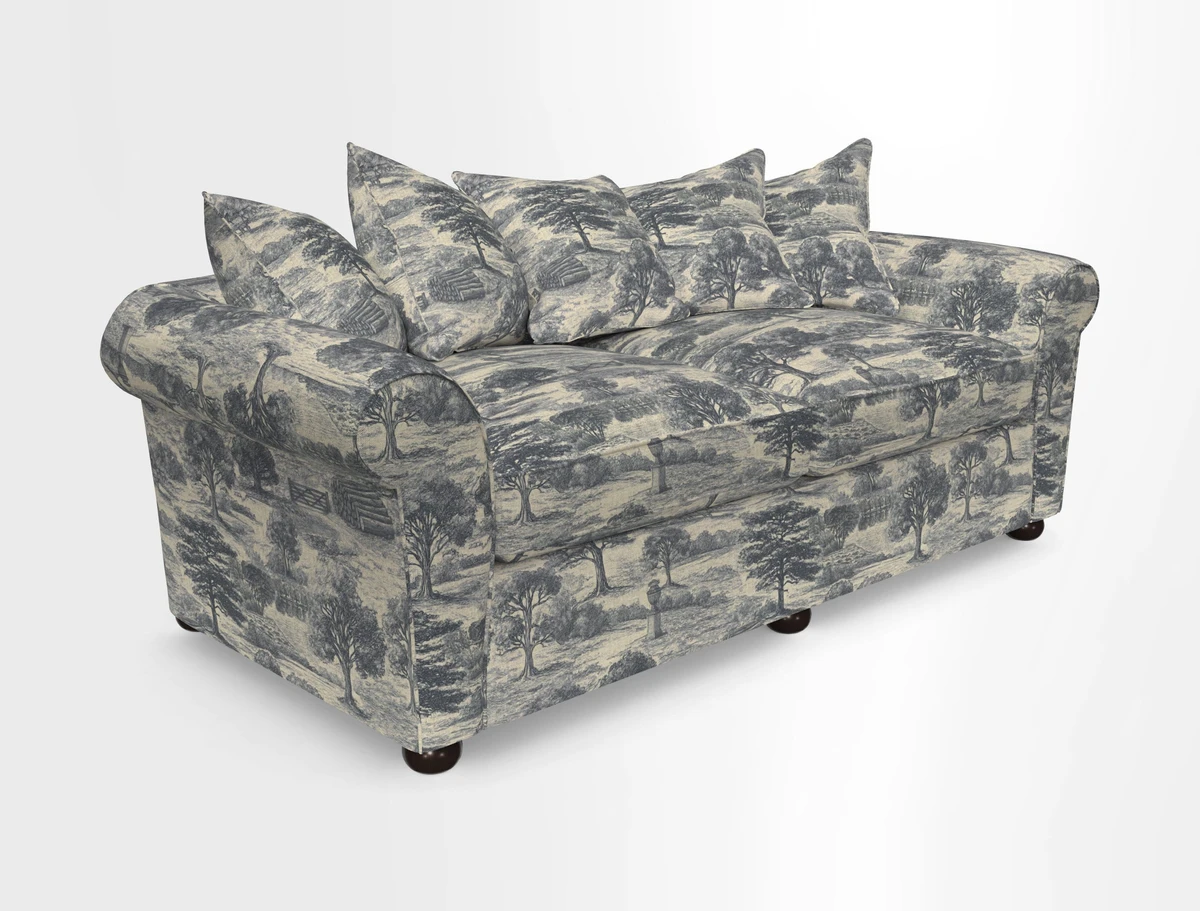 Lewes 4 Seater Sofa in Walloon Stripe Red