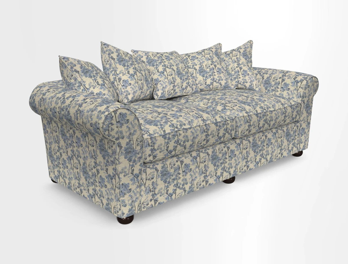 Lewes 4 Seater Sofa in Walloon Stripe Red