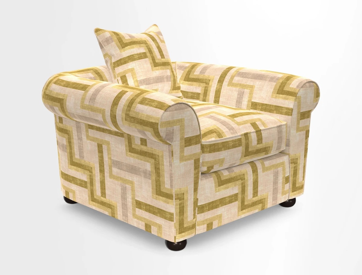 Lewes Chair in Two Tone Plain Biscuit