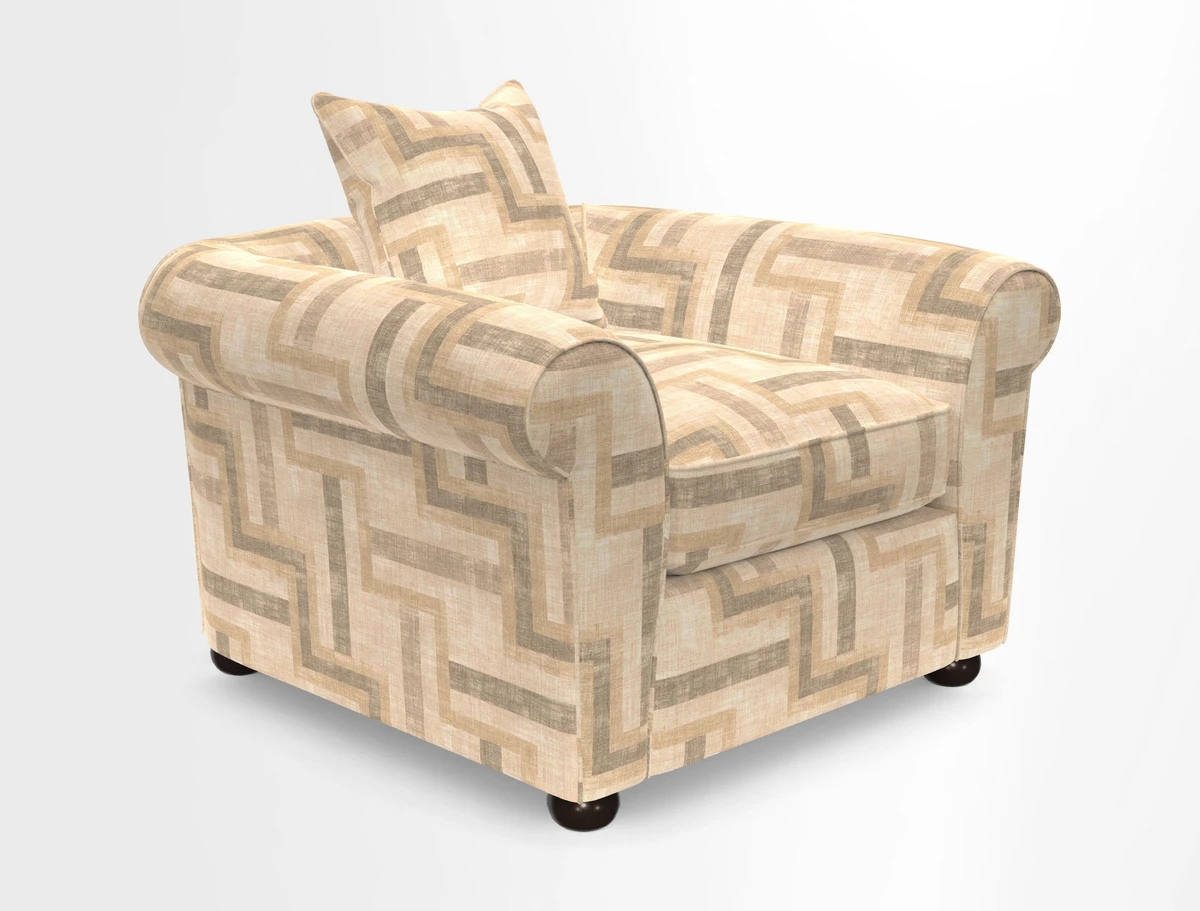 Lewes Chair in Two Tone Plain Biscuit