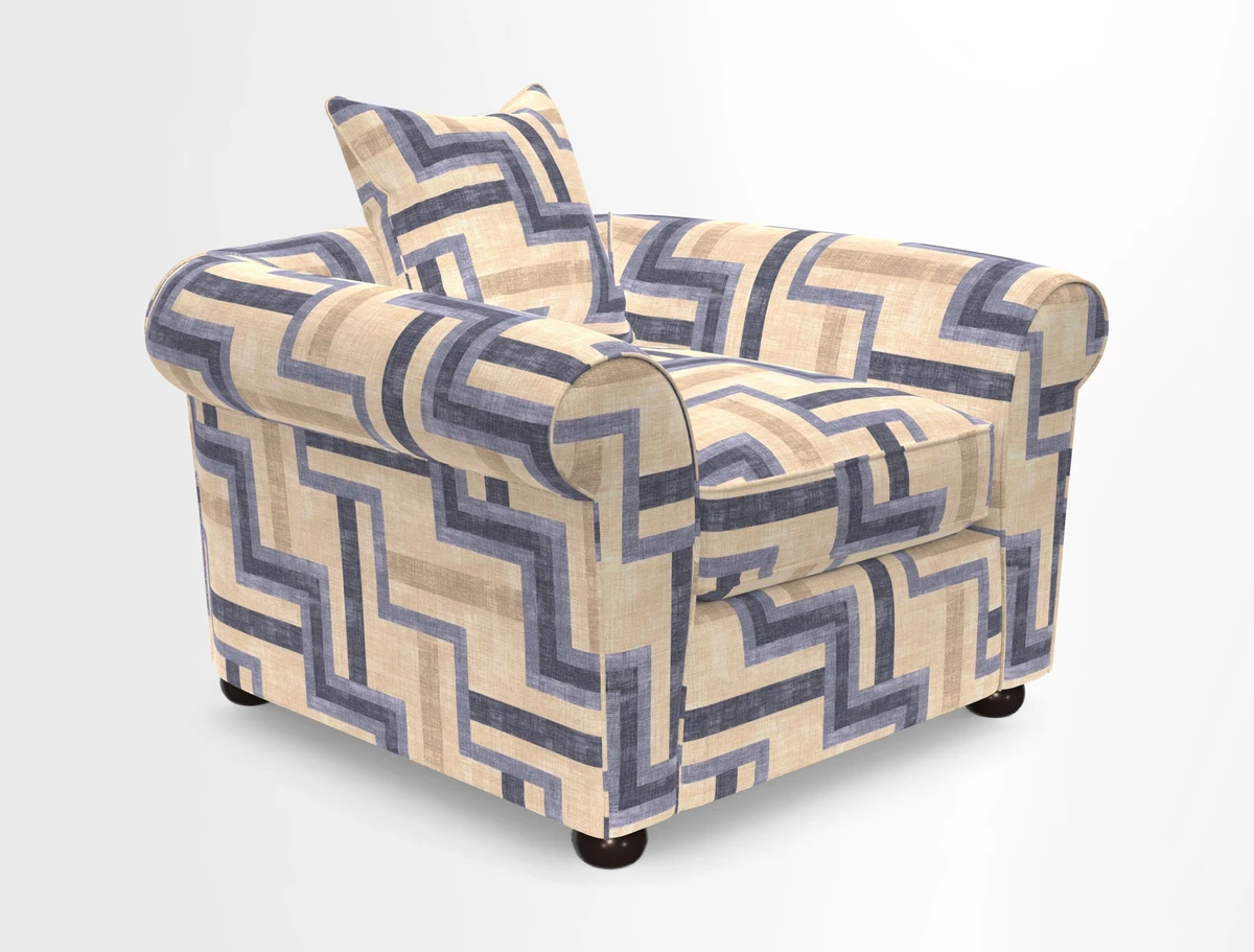 Lewes Chair in Two Tone Plain Biscuit
