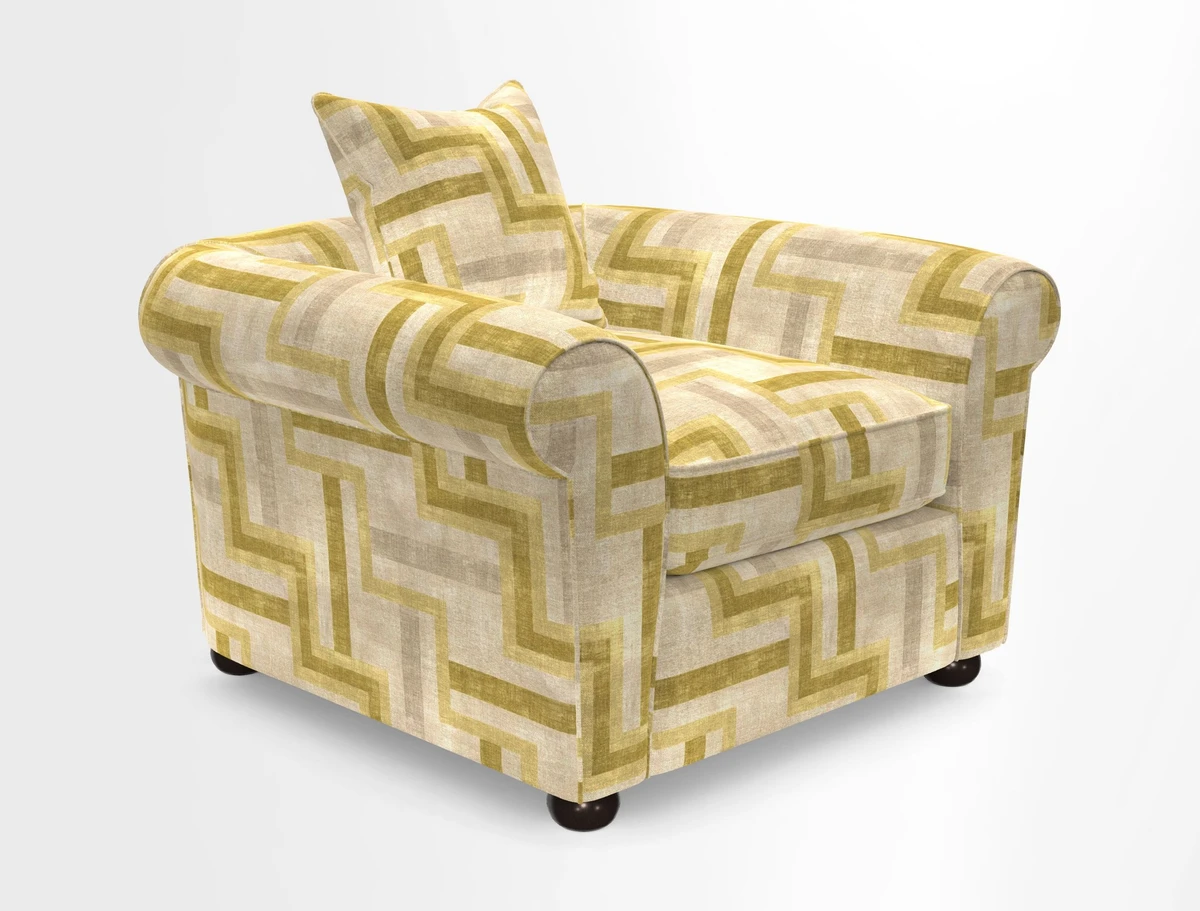 Lewes Chair in Two Tone Plain Biscuit