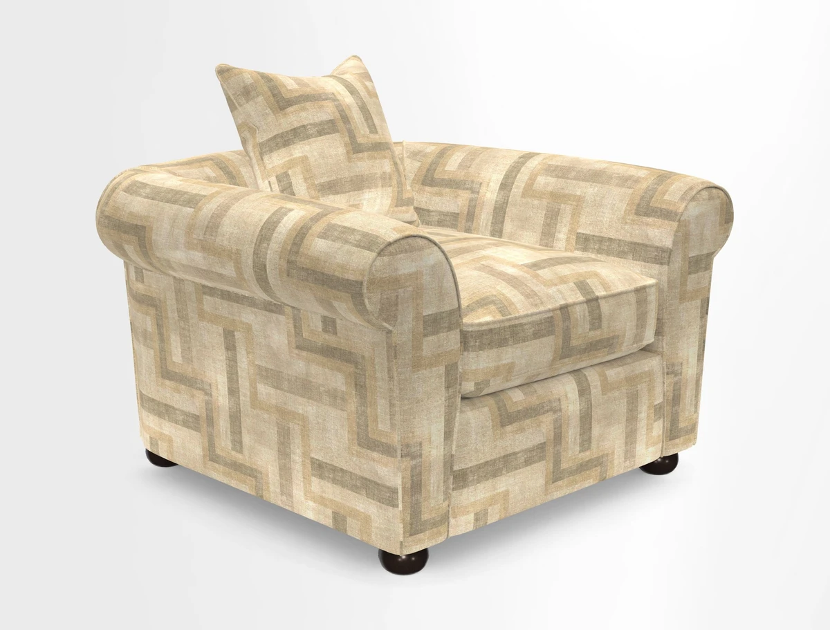 Lewes Chair in Two Tone Plain Biscuit