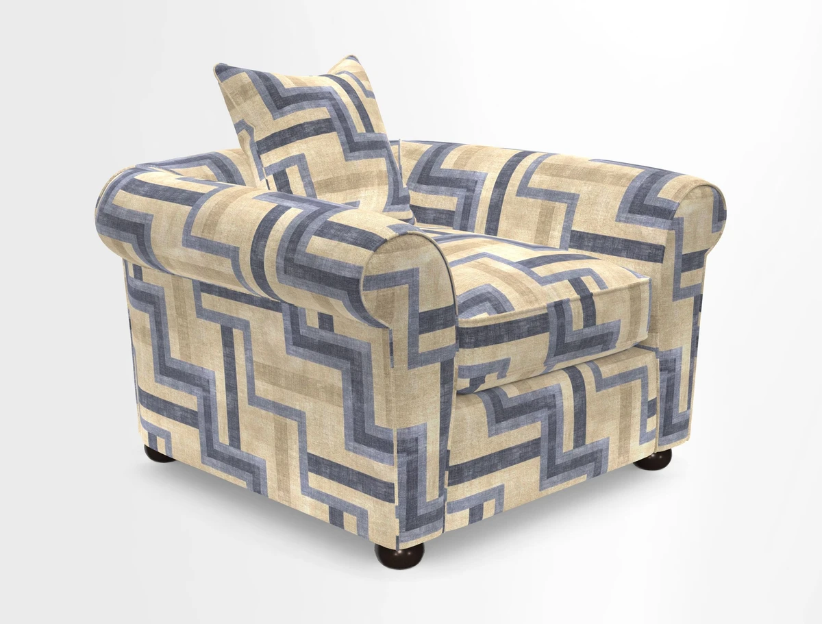 Lewes Chair in Two Tone Plain Biscuit
