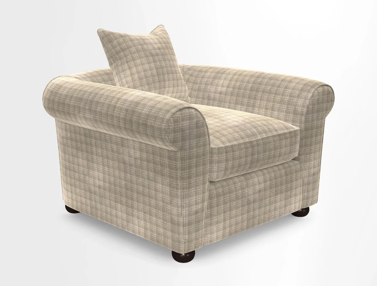 Lewes Chair in Two Tone Plain Biscuit