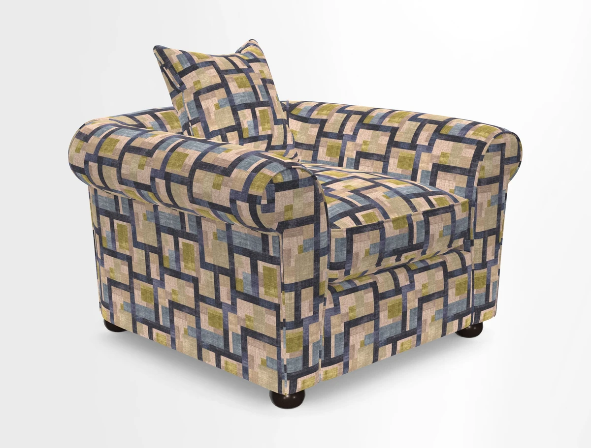 Lewes Chair in Two Tone Plain Biscuit
