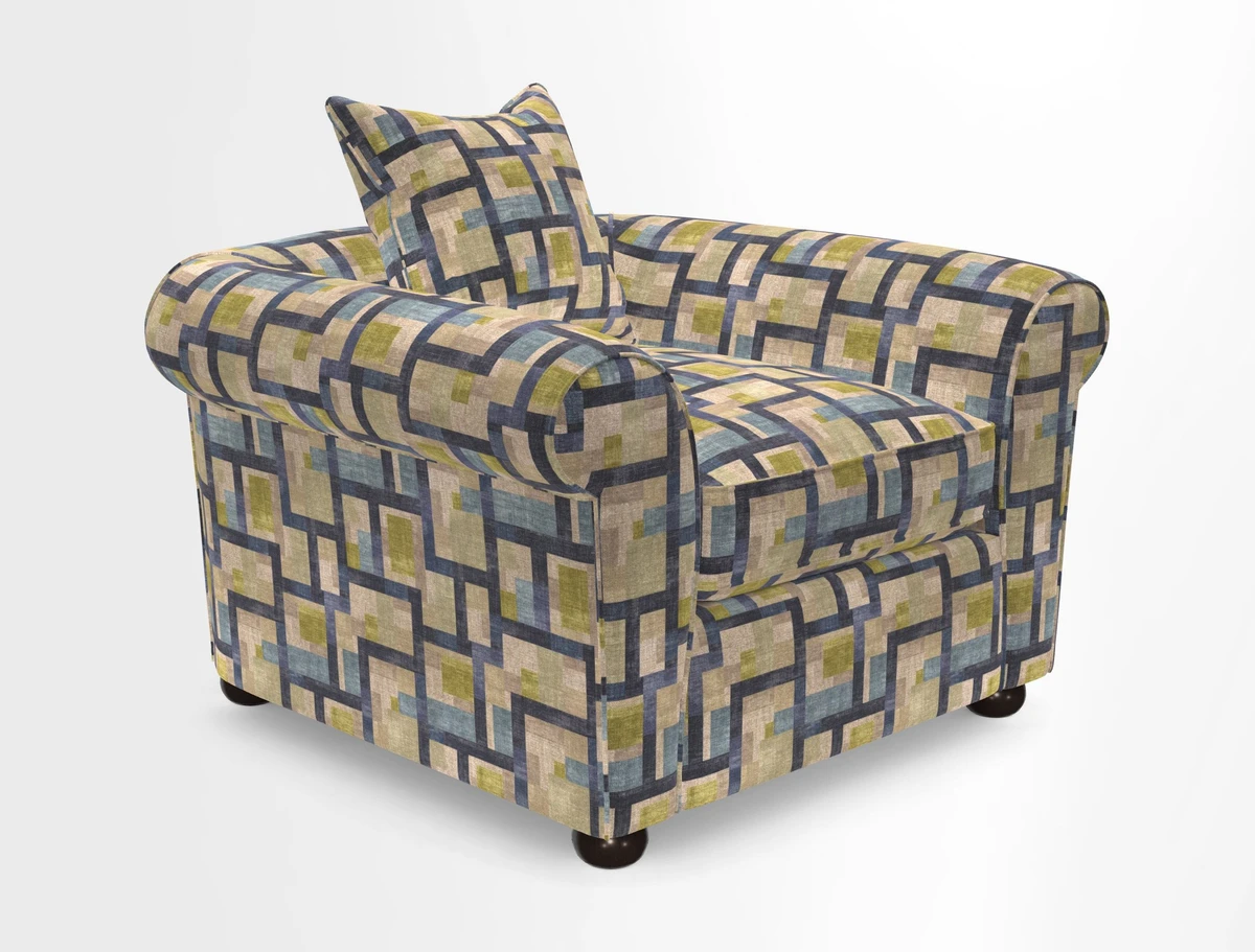 Lewes Chair in Two Tone Plain Biscuit