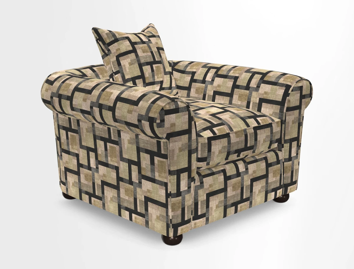 Lewes Chair in Two Tone Plain Biscuit