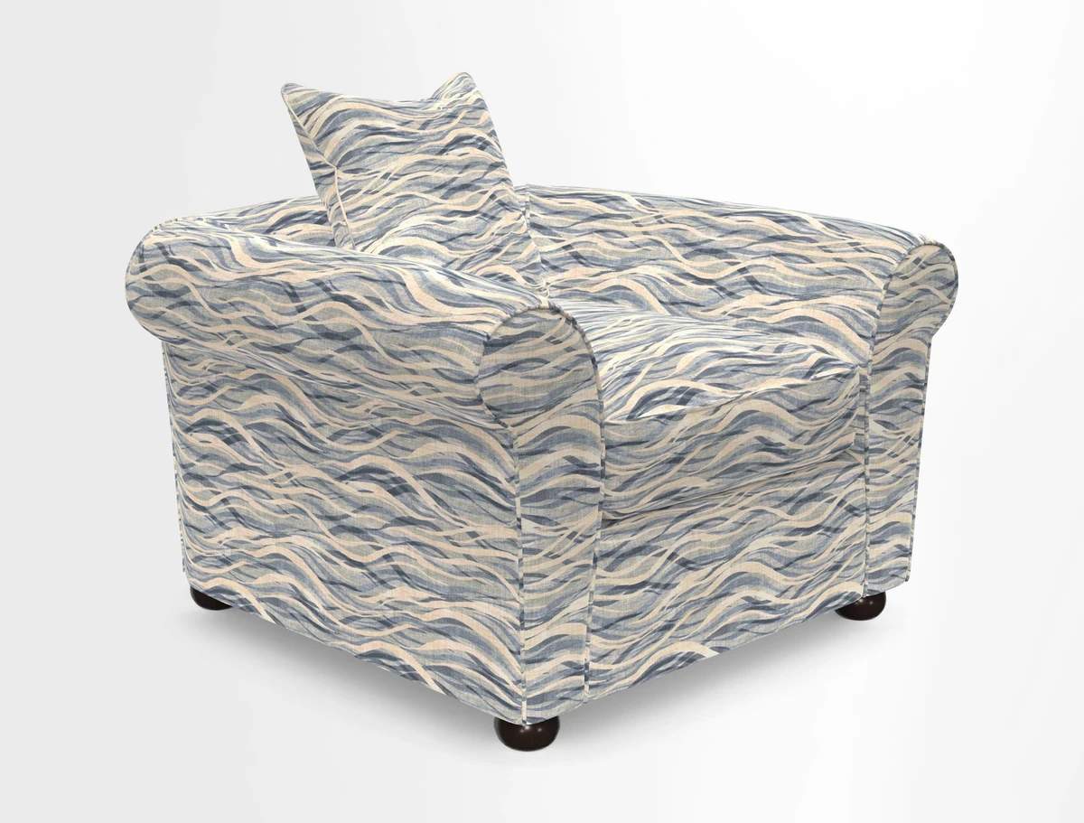 Lewes Chair in Two Tone Plain Biscuit