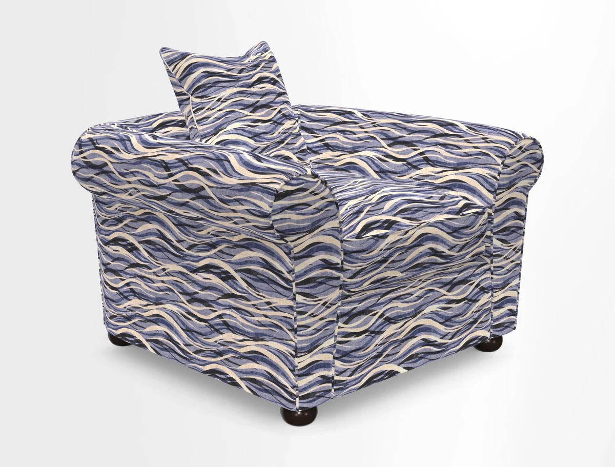 Lewes Chair in Two Tone Plain Biscuit