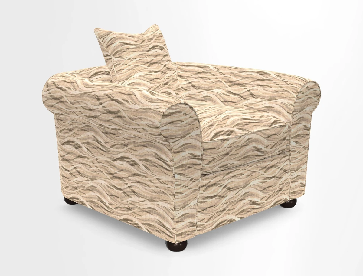 Lewes Chair in Two Tone Plain Biscuit