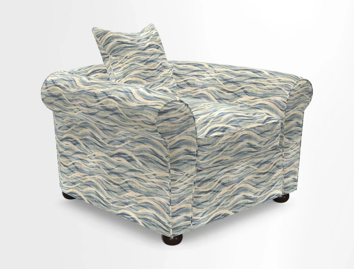 Lewes Chair in Two Tone Plain Biscuit