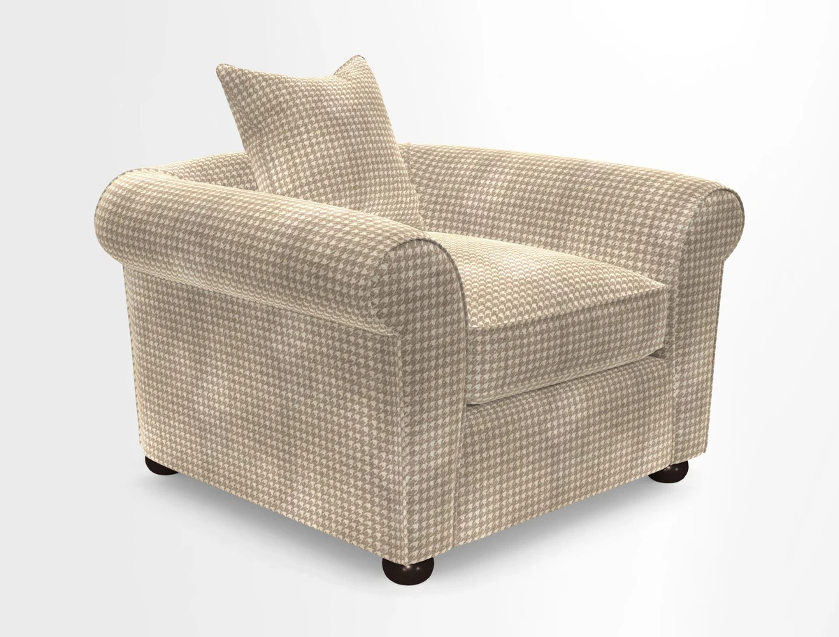 Lewes Chair in Two Tone Plain Biscuit
