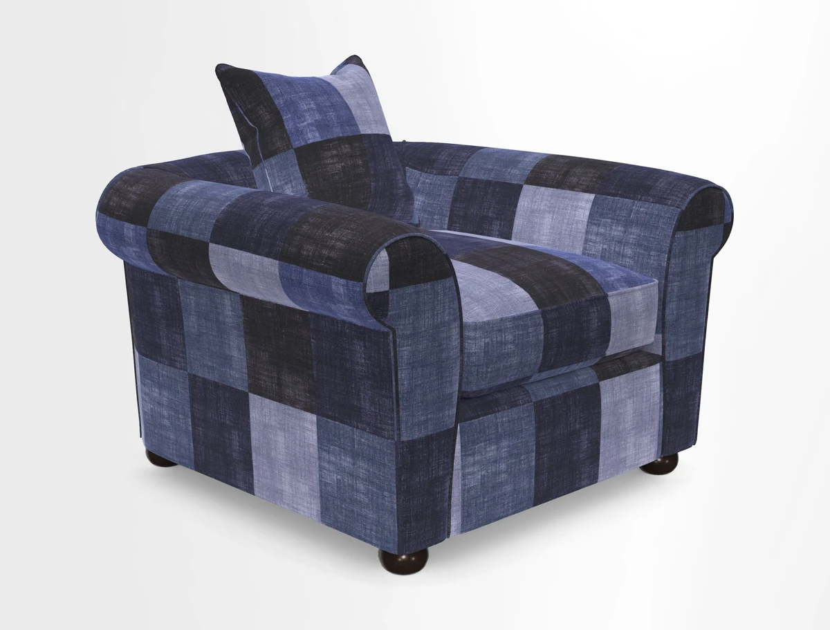 Lewes Chair in Two Tone Plain Biscuit