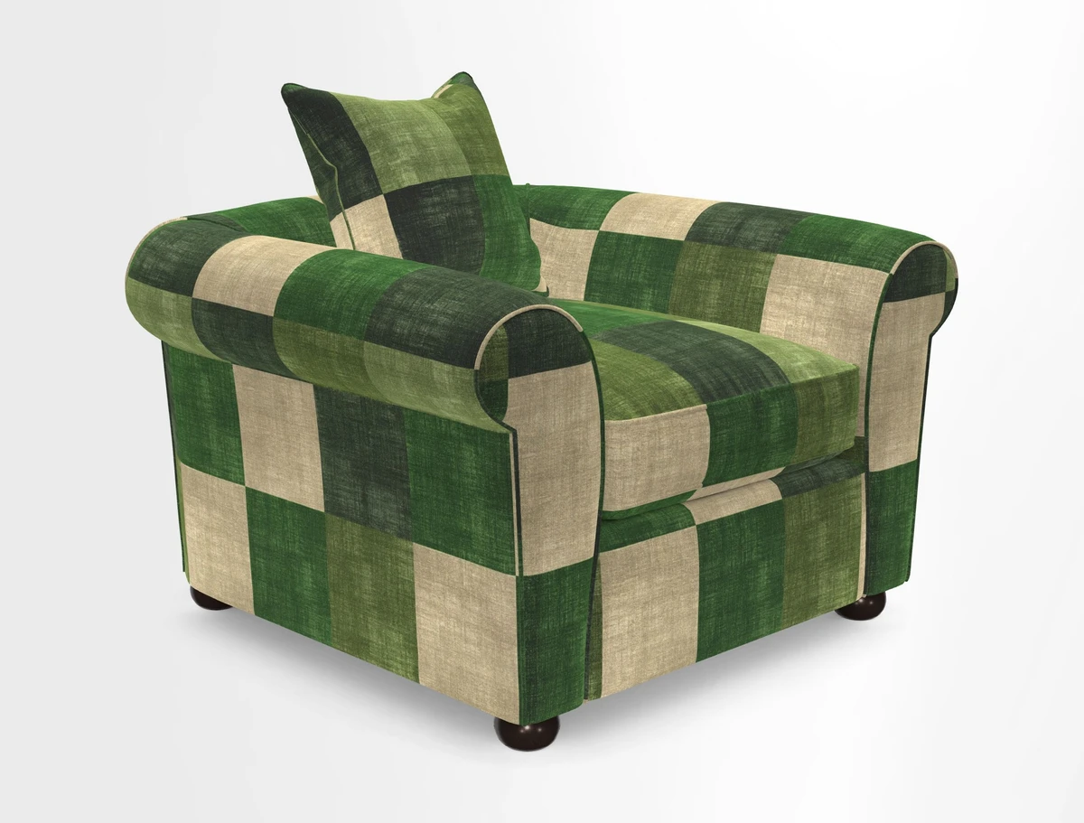 Lewes Chair in Two Tone Plain Biscuit