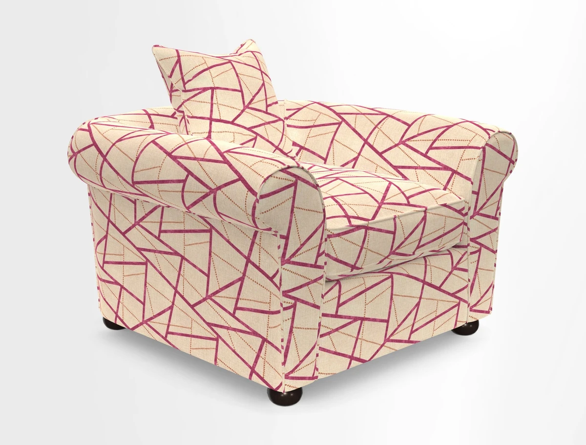 Lewes Chair in Two Tone Plain Biscuit