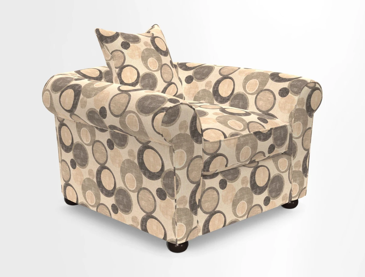 Lewes Chair in Two Tone Plain Biscuit