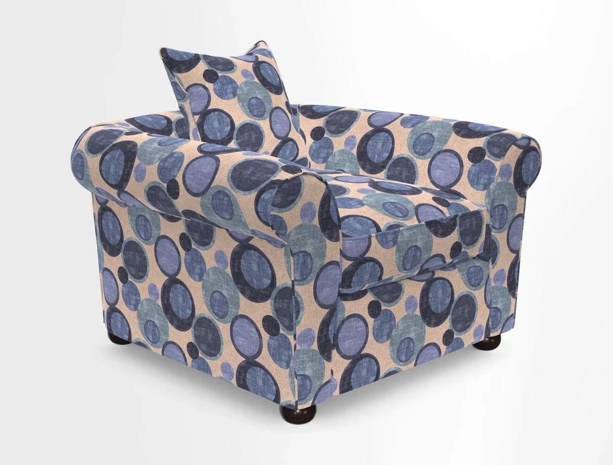 Lewes Chair in Two Tone Plain Biscuit