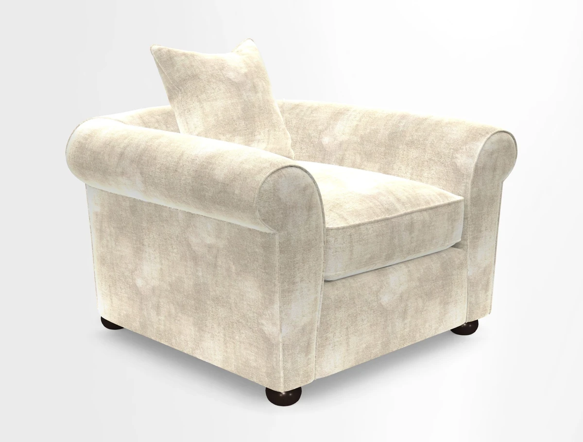 Lewes Chair in Two Tone Plain Biscuit