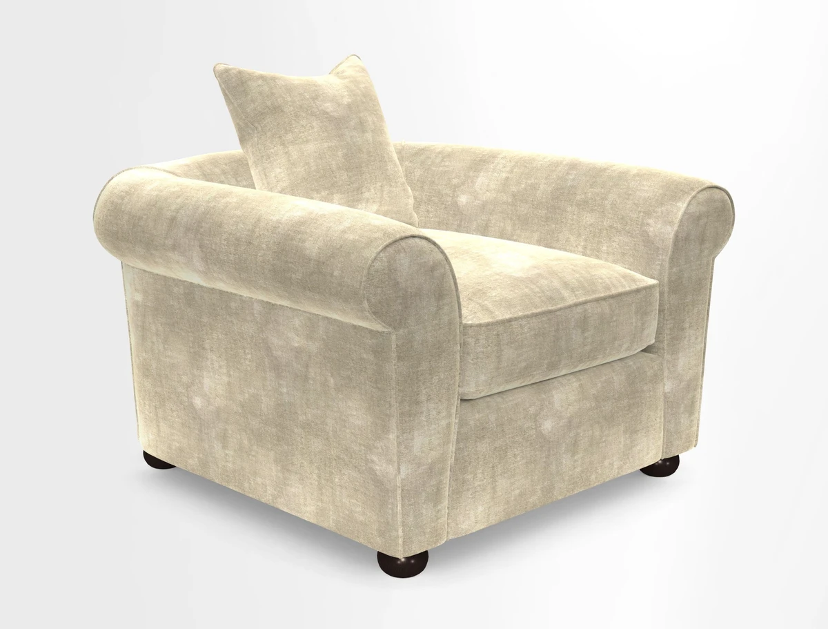 Lewes Chair in Two Tone Plain Biscuit