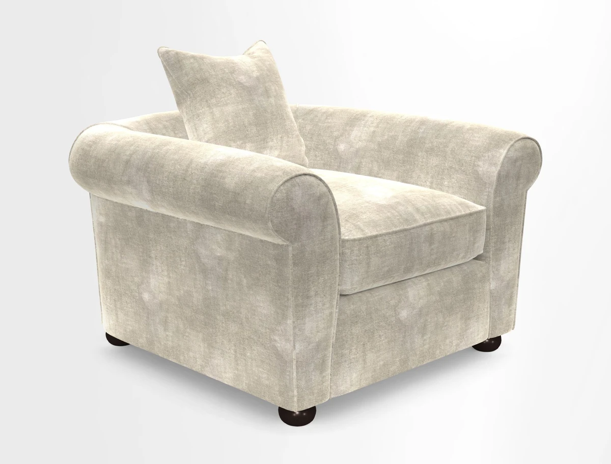 Lewes Chair in Two Tone Plain Biscuit
