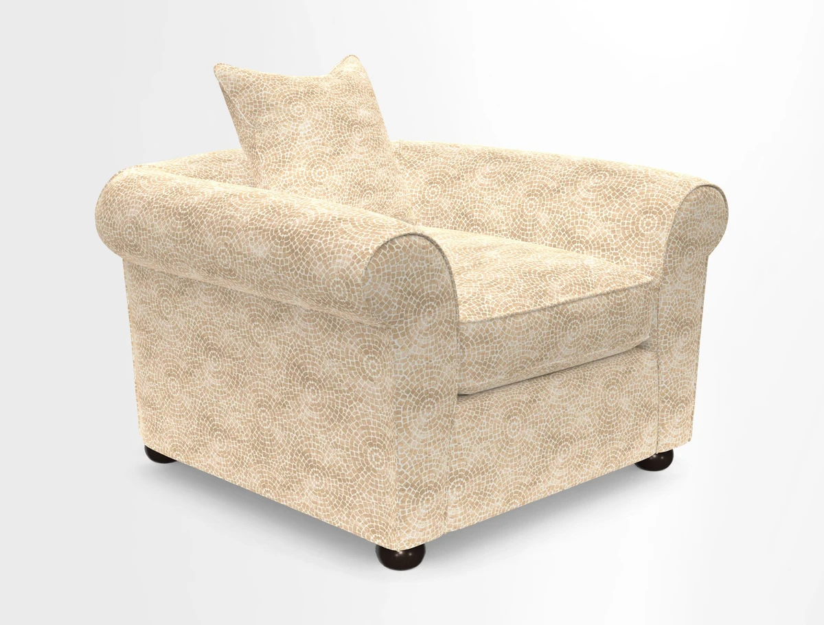 Lewes Chair in Two Tone Plain Biscuit