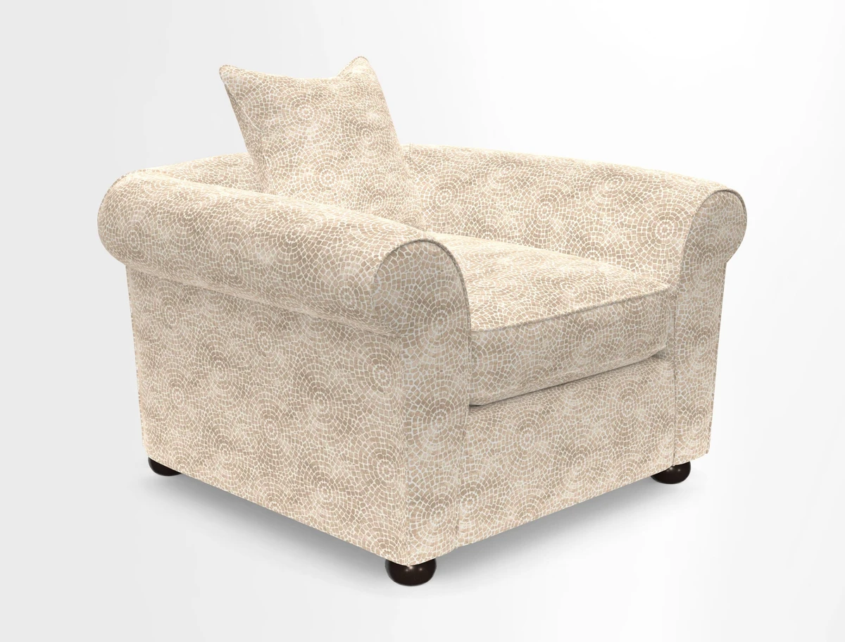 Lewes Chair in Two Tone Plain Biscuit