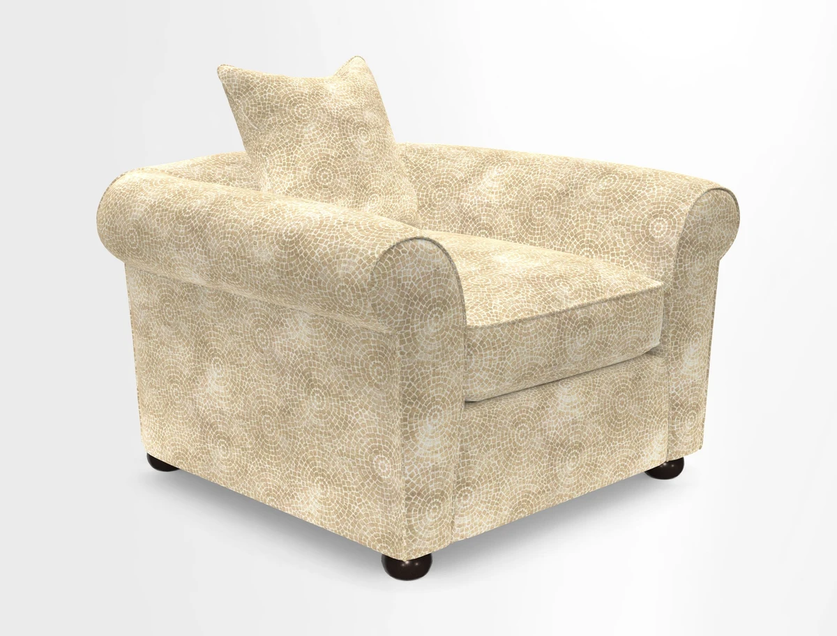 Lewes Chair in Two Tone Plain Biscuit