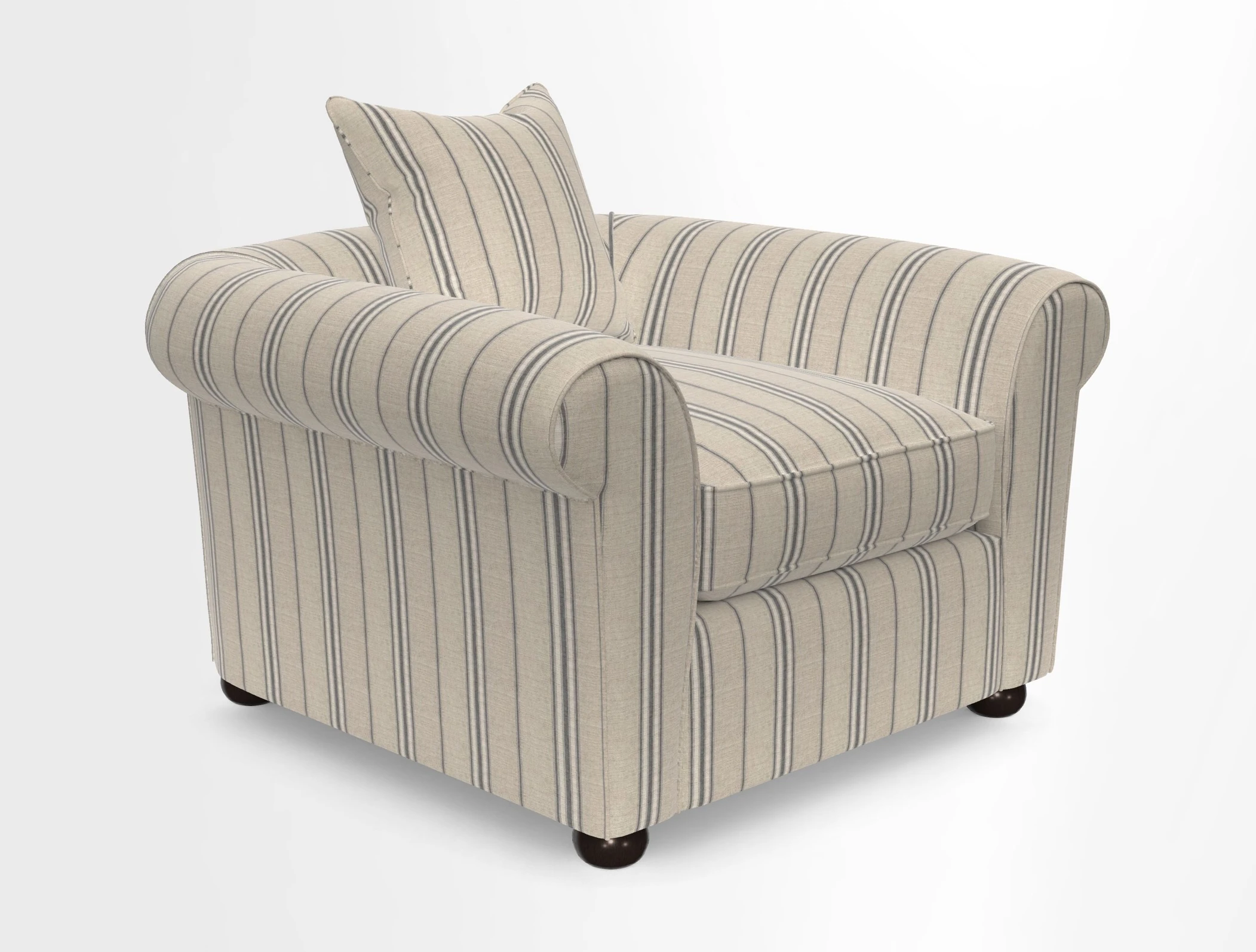 Lewes Chair in Two Tone Plain Biscuit