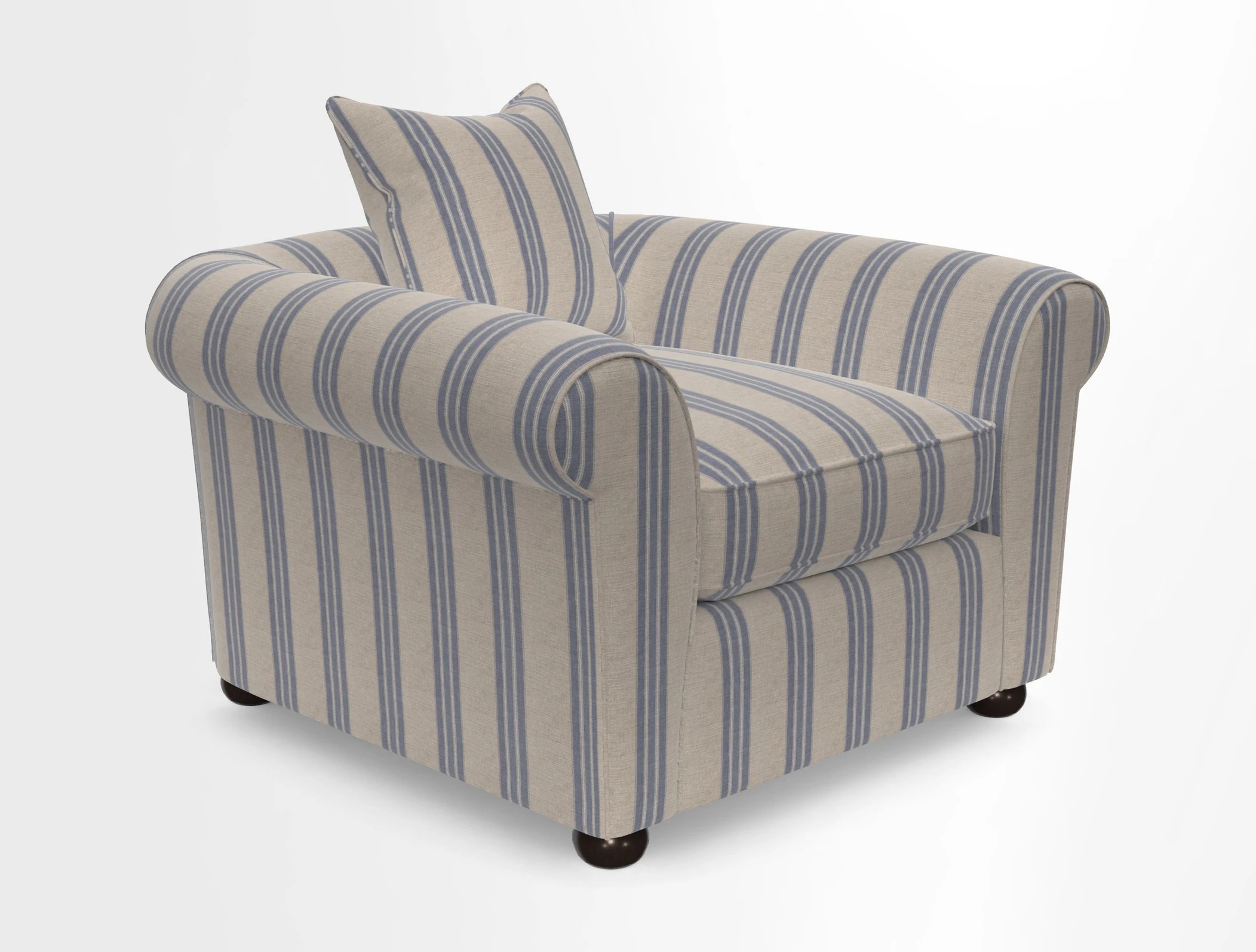 Lewes Chair in Two Tone Plain Biscuit