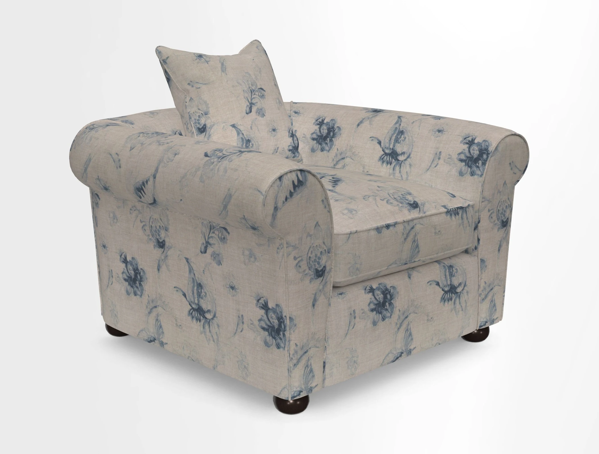 Lewes Chair in Two Tone Plain Biscuit