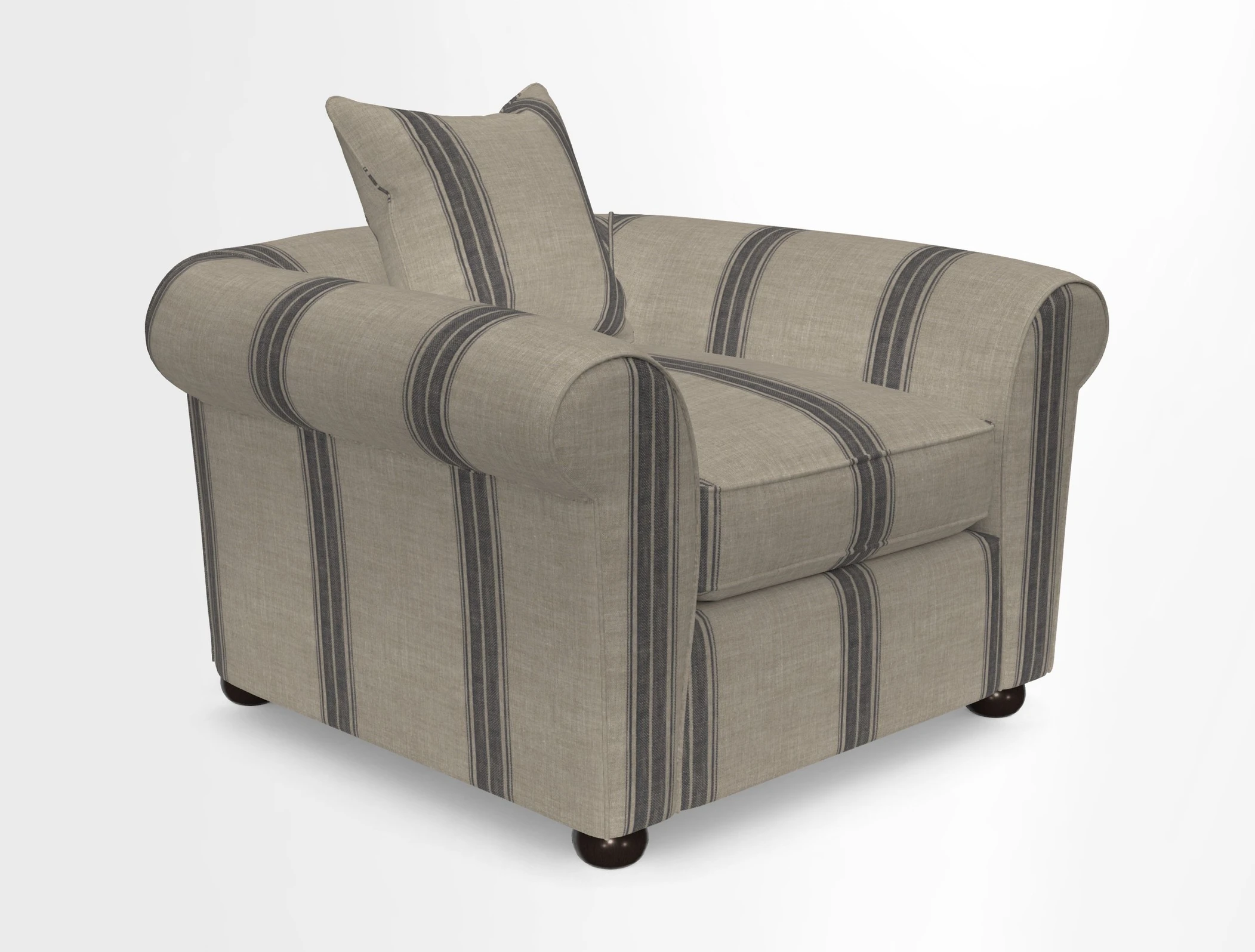 Lewes Chair in Two Tone Plain Biscuit