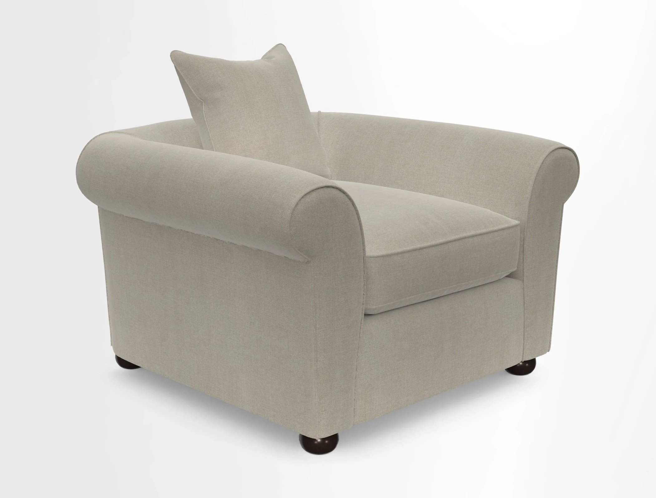 Lewes Chair in Two Tone Plain Biscuit
