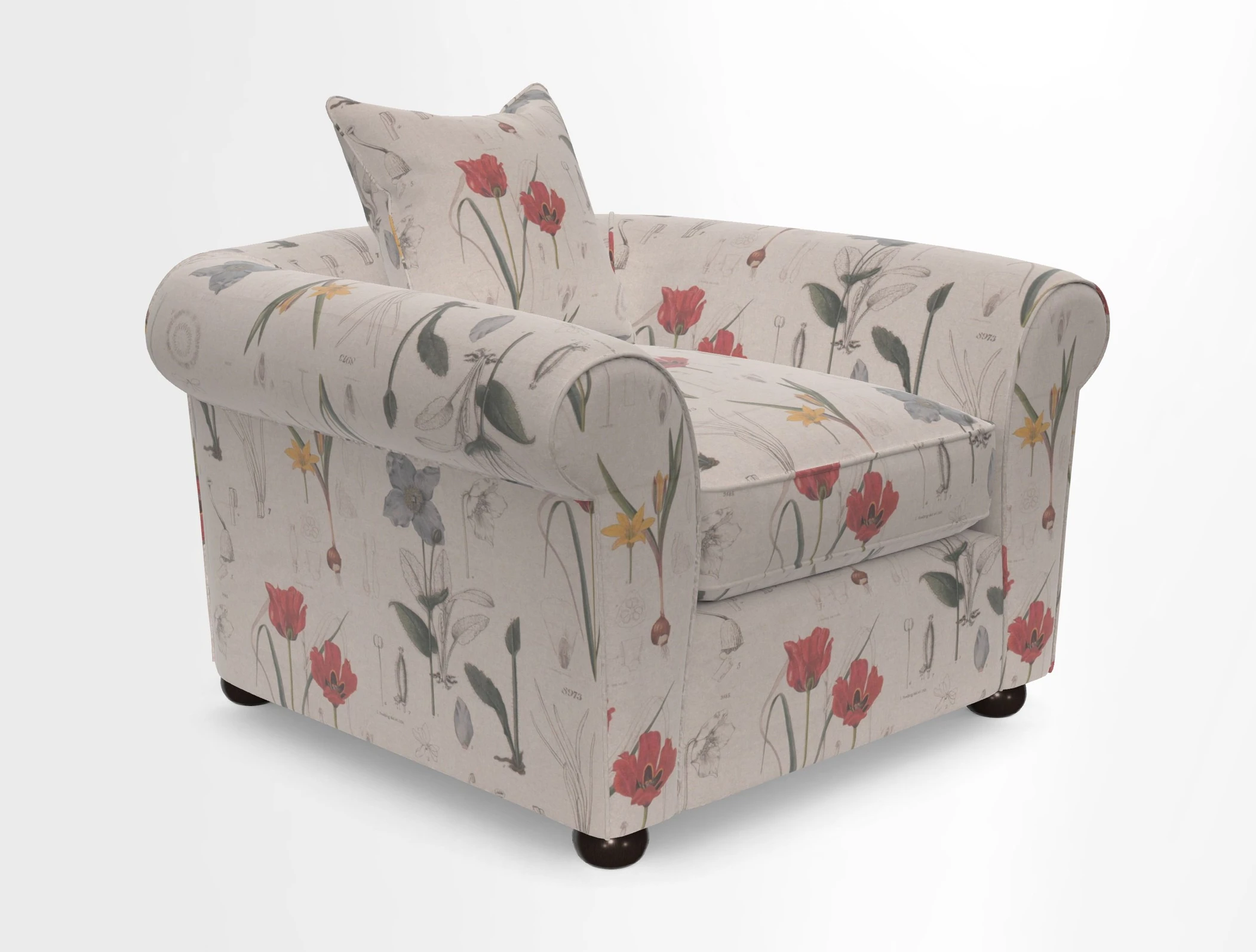 Lewes Chair in Two Tone Plain Biscuit