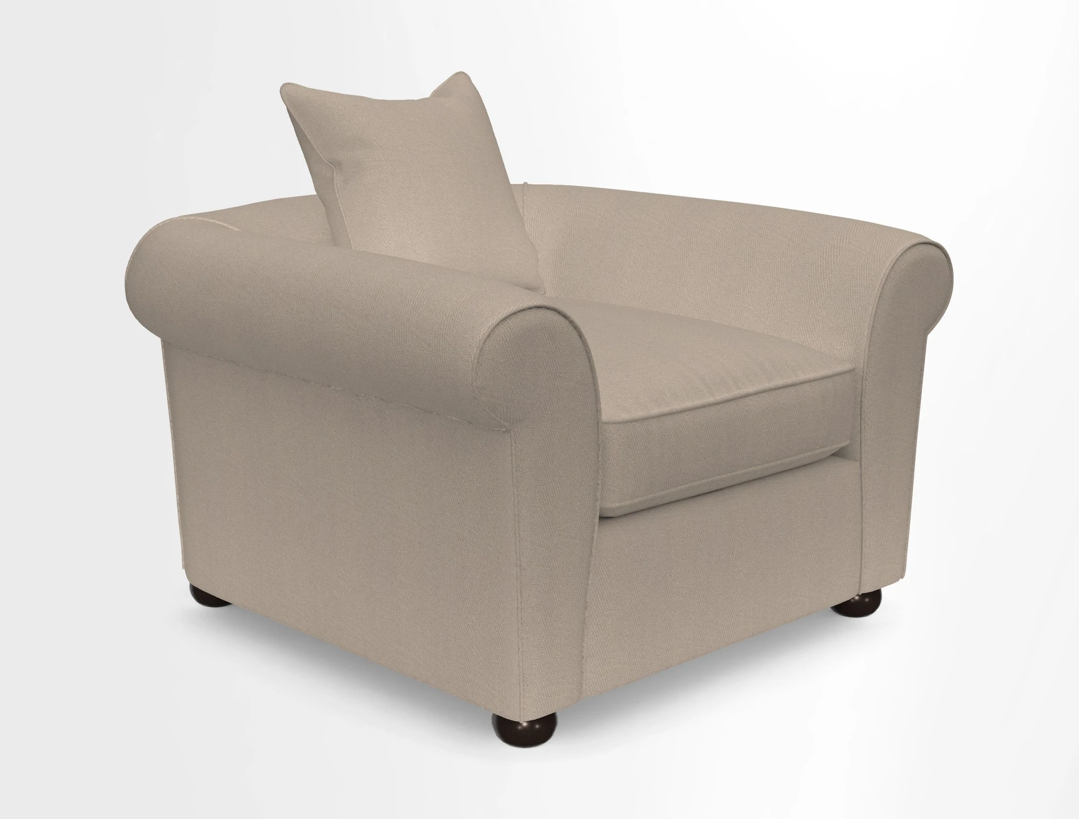 Lewes Chair in Two Tone Plain Biscuit