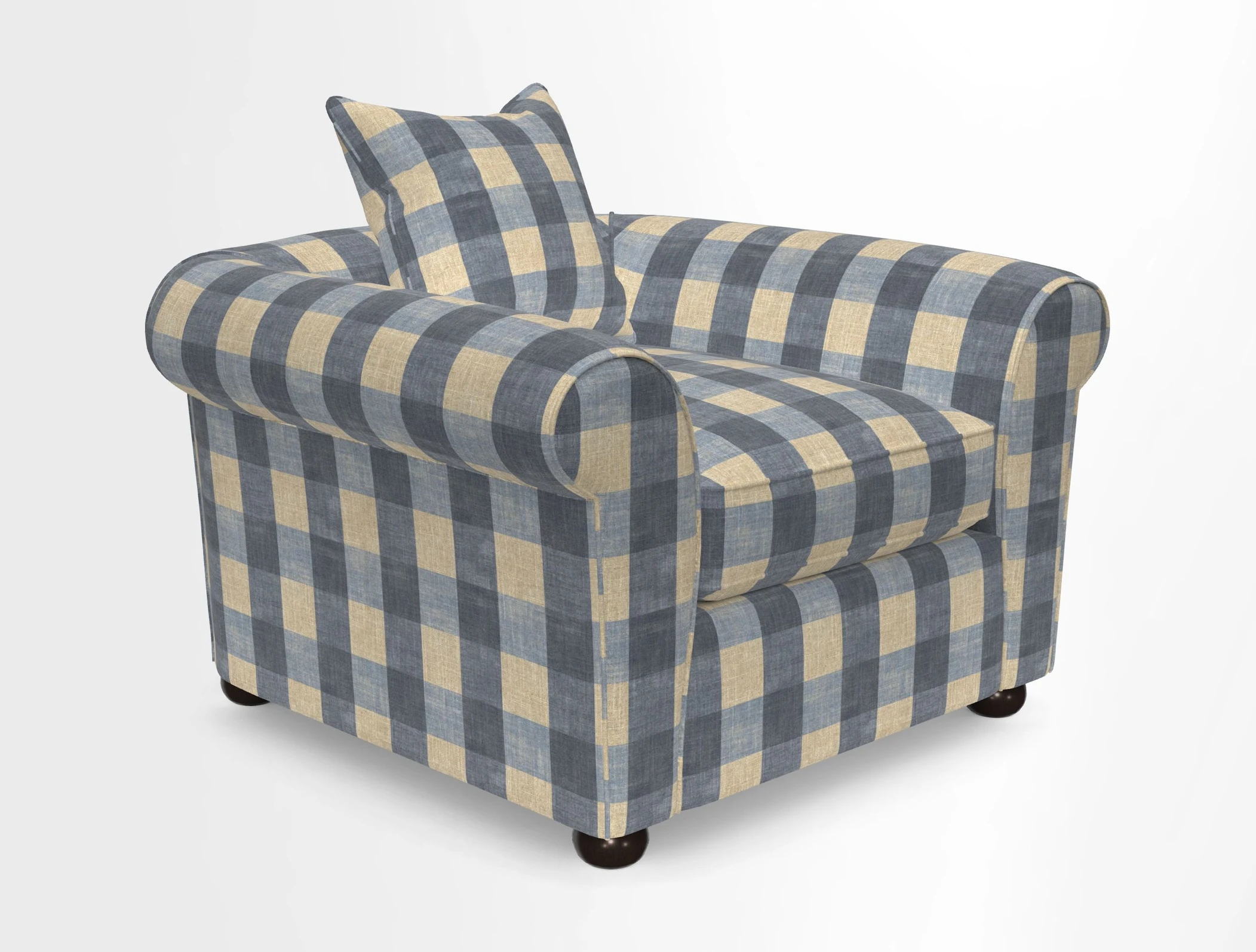 Lewes Chair in Two Tone Plain Biscuit